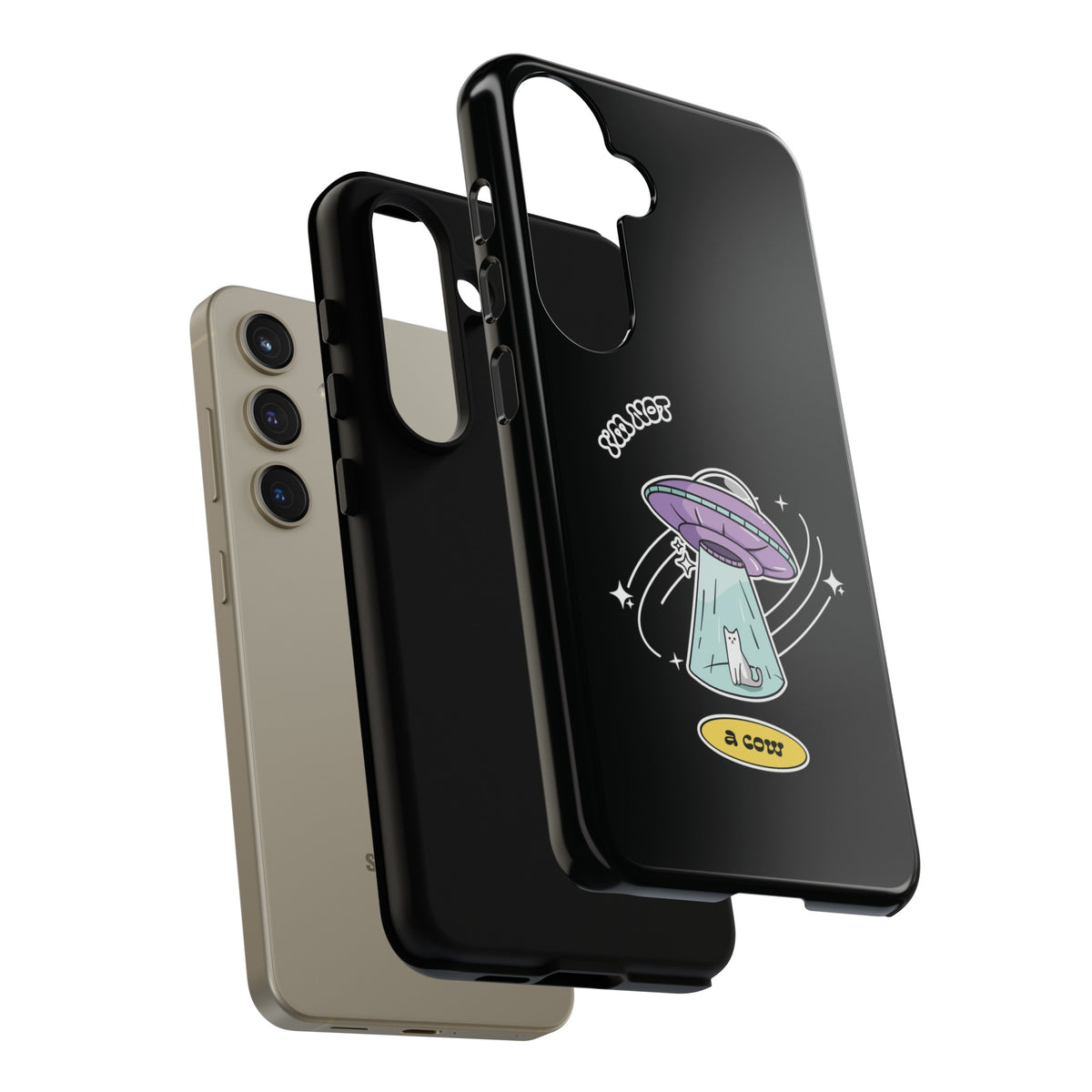 Sci-Fi UFO Samsung Galaxy Mobile Cases - Funny Roswell Cow