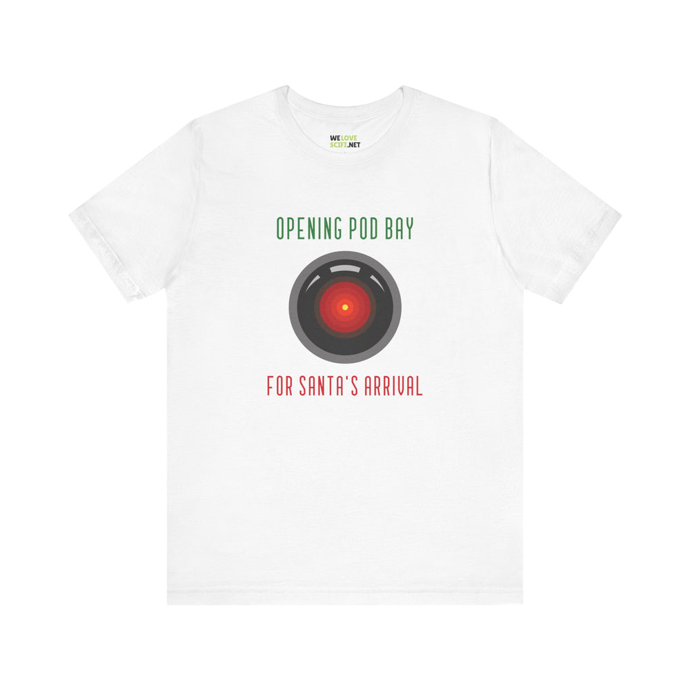 Opening Pod Bay Funny HAL9000 Christmas Unisex Tee-welovescifi.net