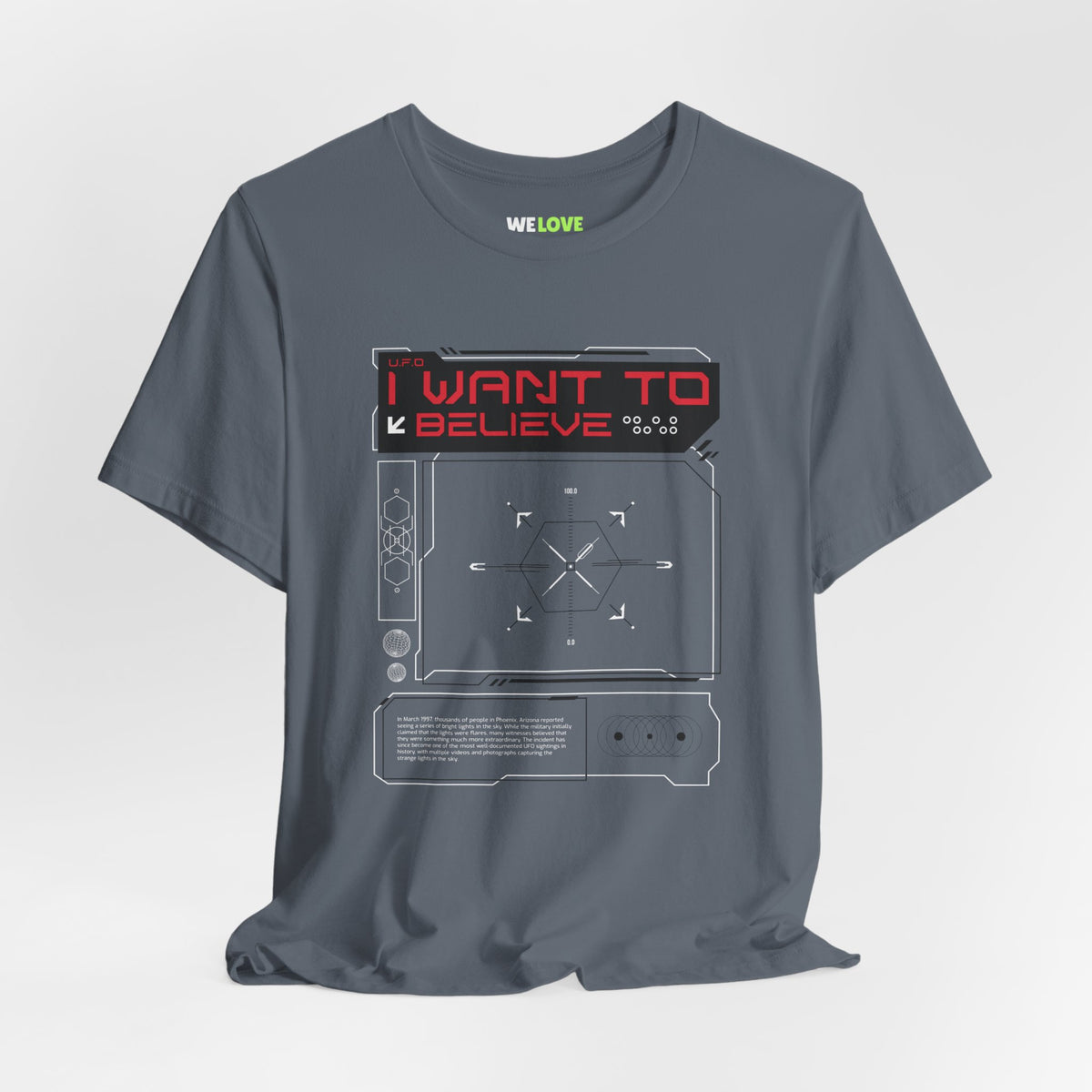 I Want To Believe UFOs Sci-Fi T-Shirt-welovescifi.net