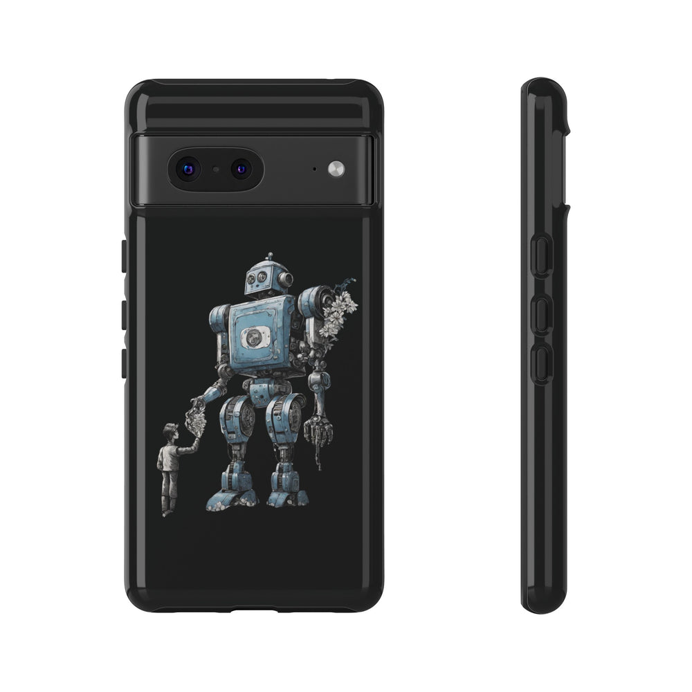 Flowers Robot SpaceArt Tough Google Pixel Mobile Cases