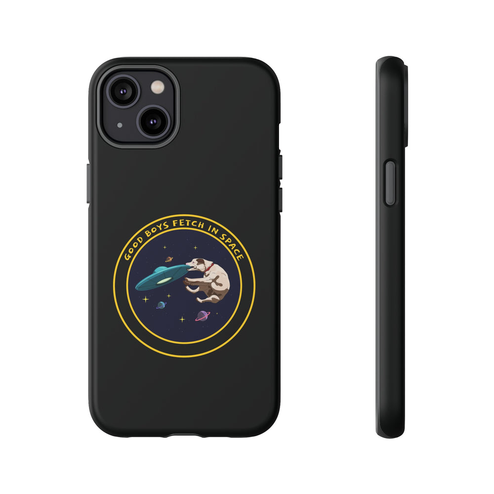 Good Boys Fetch in Space: Funny Dog Sci-Fi iPhone Cases