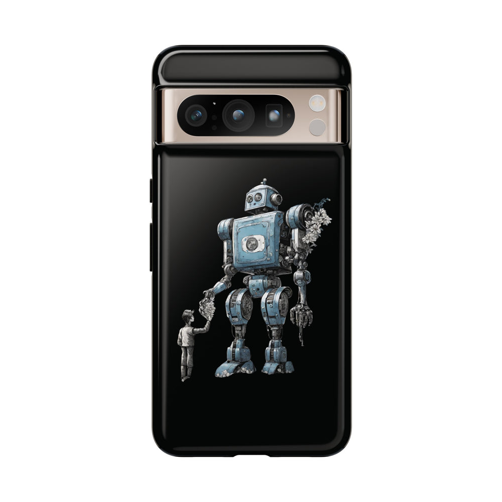 Flowers Robot SpaceArt Tough Google Pixel Mobile Cases