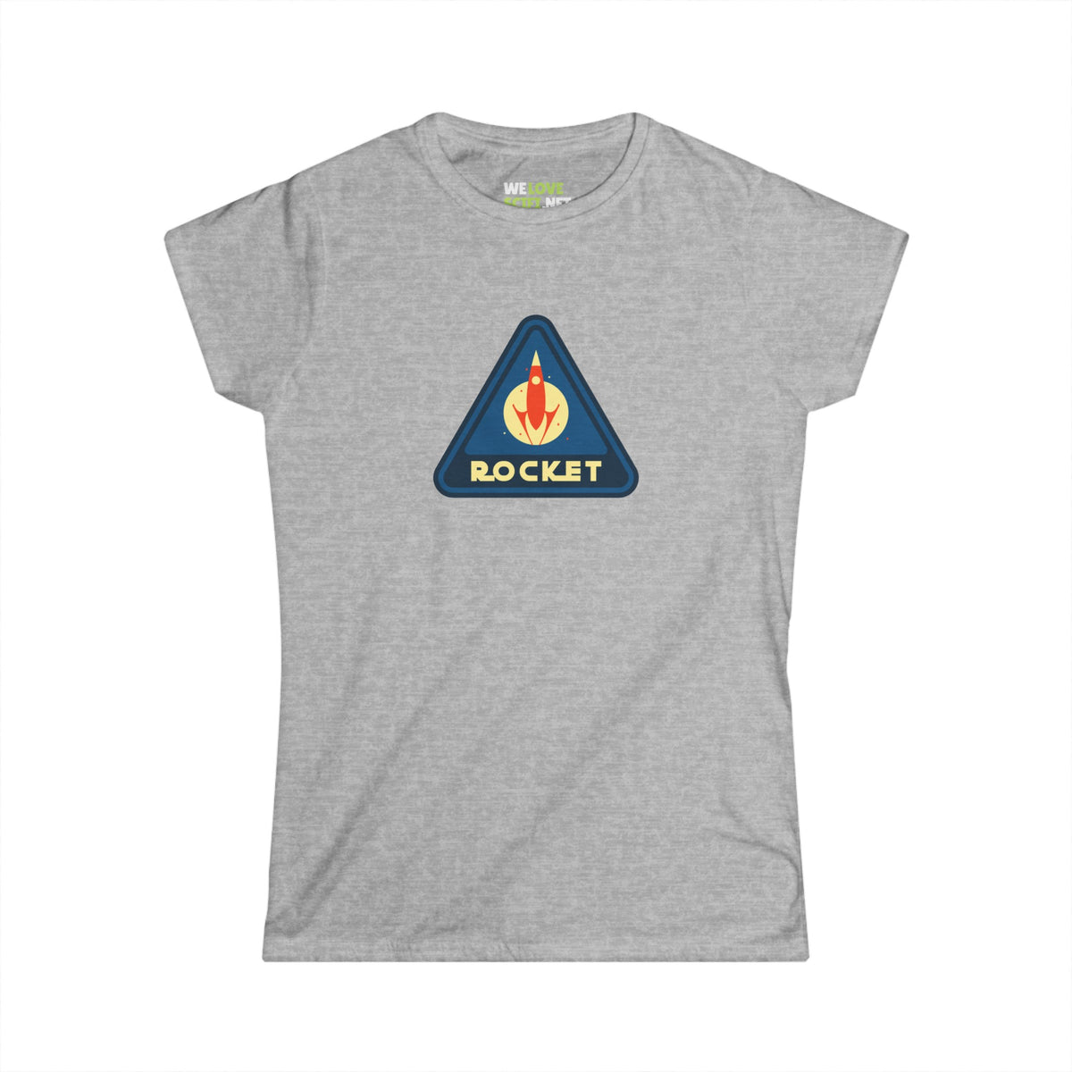 Sci-fi neon sign tee-Rocket Sign Sci-Fi Woman's Tee