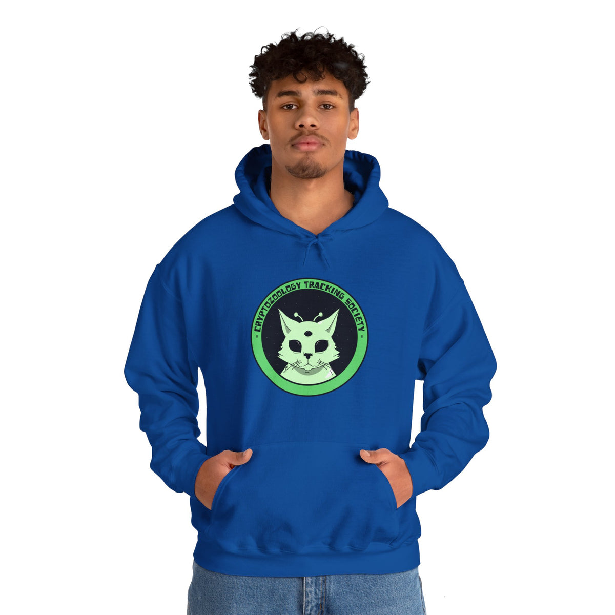 Cryptozoology Tracking Society Funny Cat Alien Hoodie