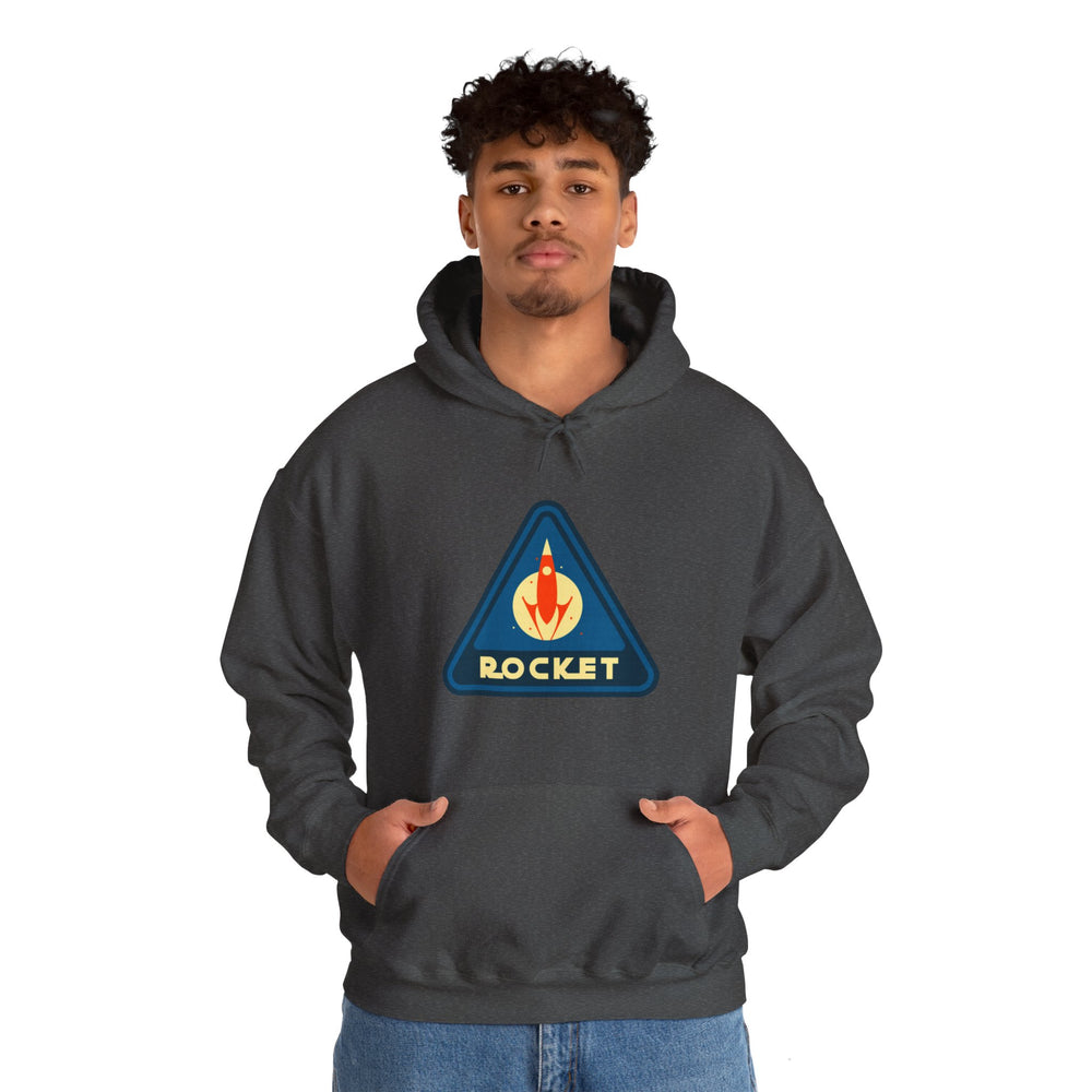 sci-fi hoodie-Rocket Retro Sign SciFi Hoodie-welovescifi.net