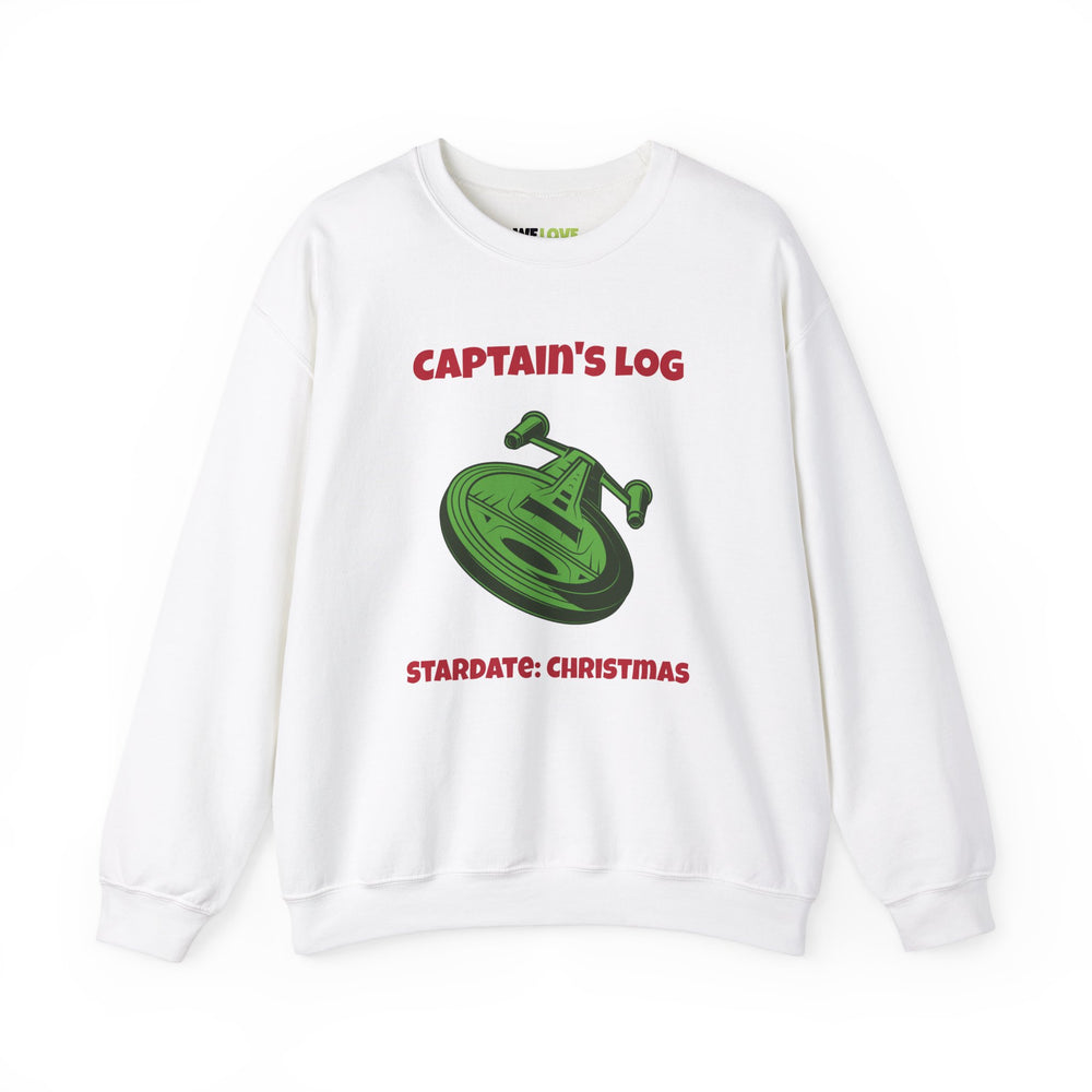 Stardate Christmas Funny SciFi Christmas Crewneck Sweatshirt-welovescifi.net