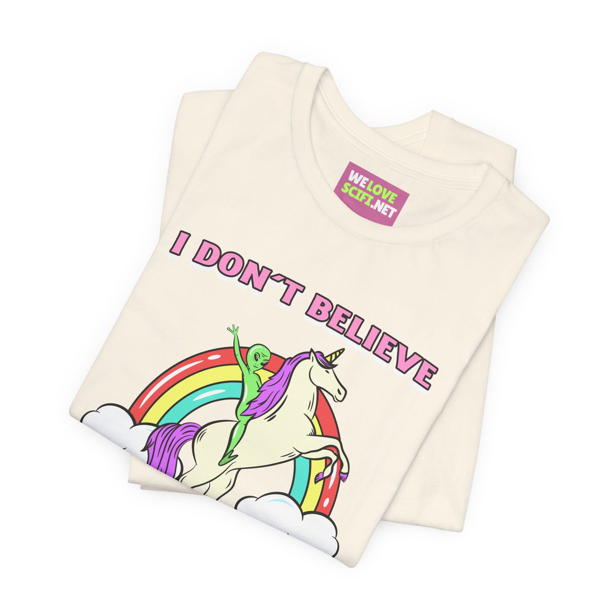 Humans Unicorn UFO Sci-Fi T-Shirt - Sci-Fi T-Shirt