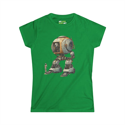 Space Art Tee | Let's Take a Ride Robot Women's T-Shirt