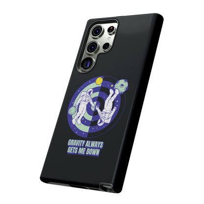 Down Funny Astronaut Sci-Fi Tough Samsung Galaxy Mobile Case