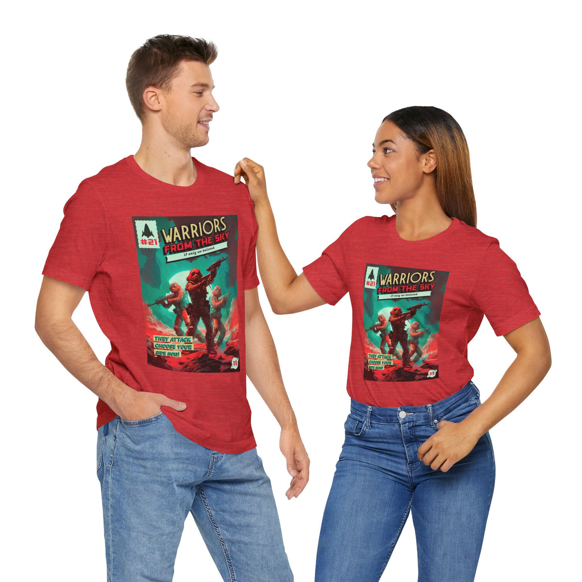 Warriors From The Sky Retro Sci-Fi T-Shirt-welovescifi.net