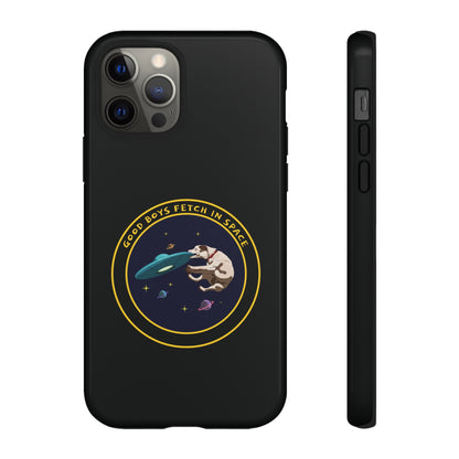 Good Boys Fetch in Space: Funny Dog Sci-Fi iPhone Cases