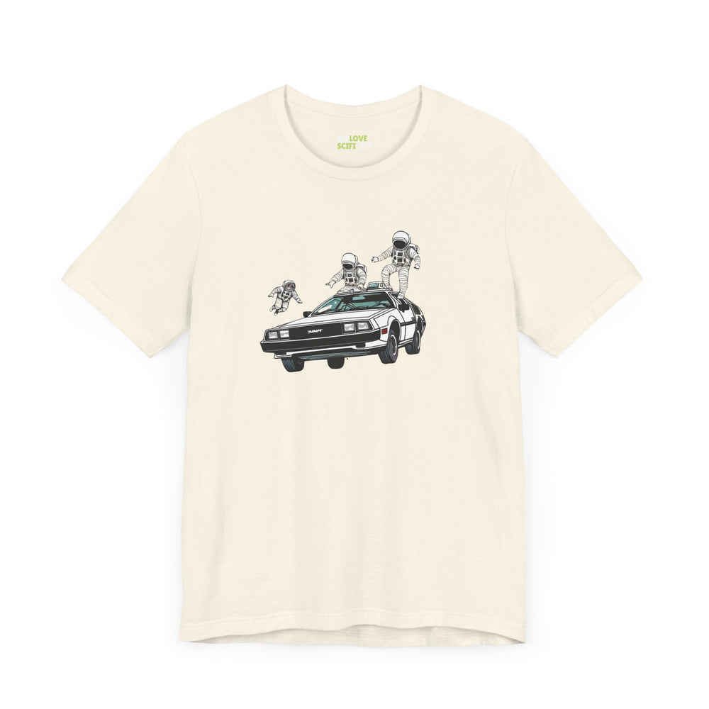 Party in a DeLorean Astronaut Sci-Fi TShirt Cool Sci-Fi Tee