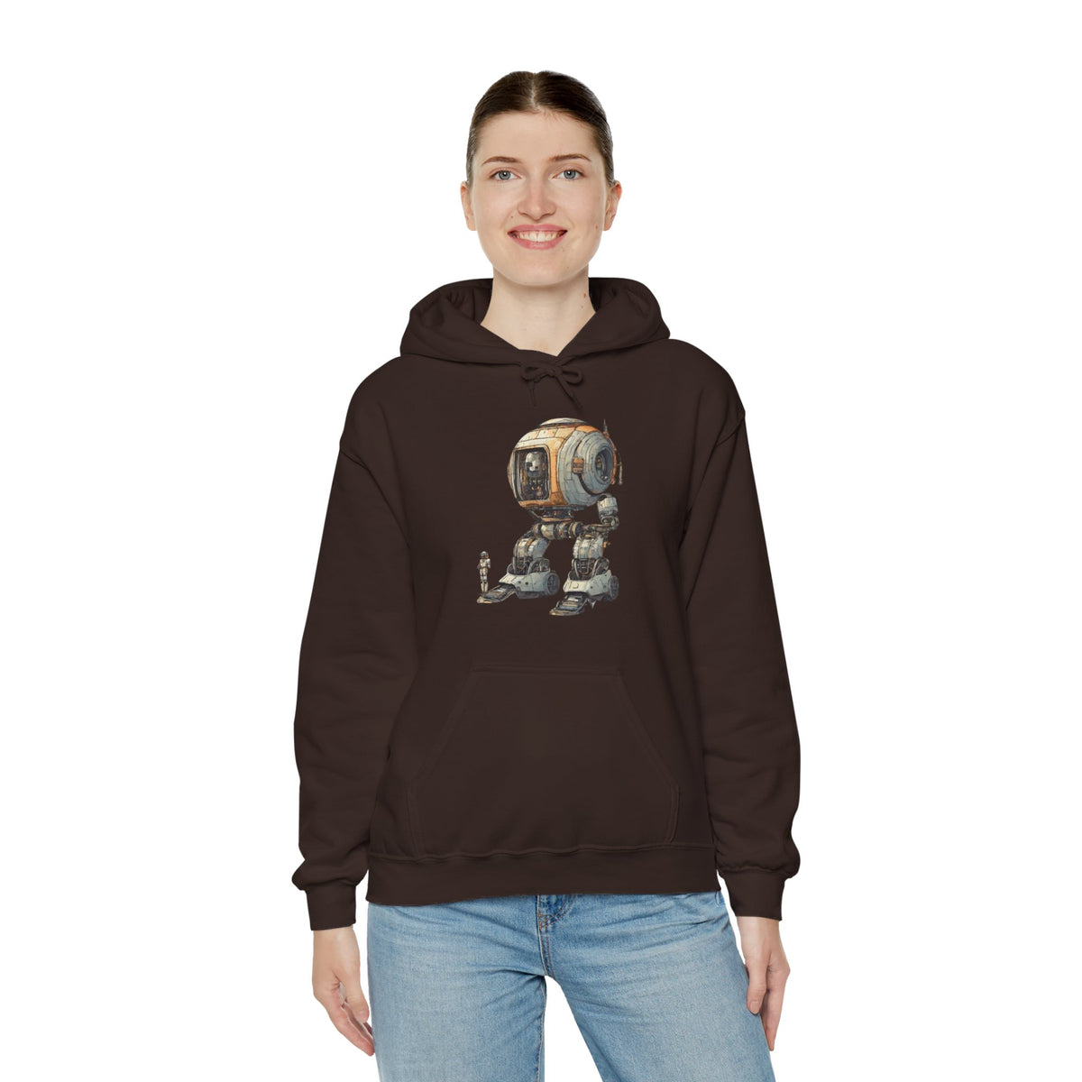 Let's Take a Ride Robot Space Art Hoodie - Sci-Fi Design