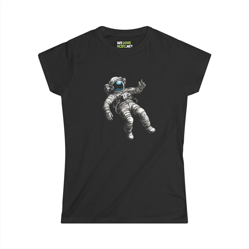 Don't Hold Me Back SpaceArt Astronaut Woman Tee-welovescifi