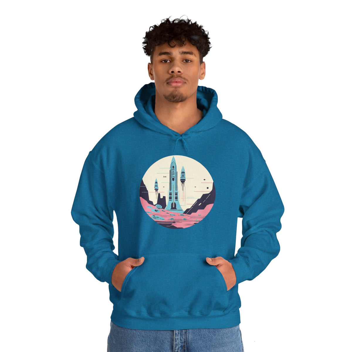 Space Art Hoodie - Sci-Fi Design for Space Enthusiasts