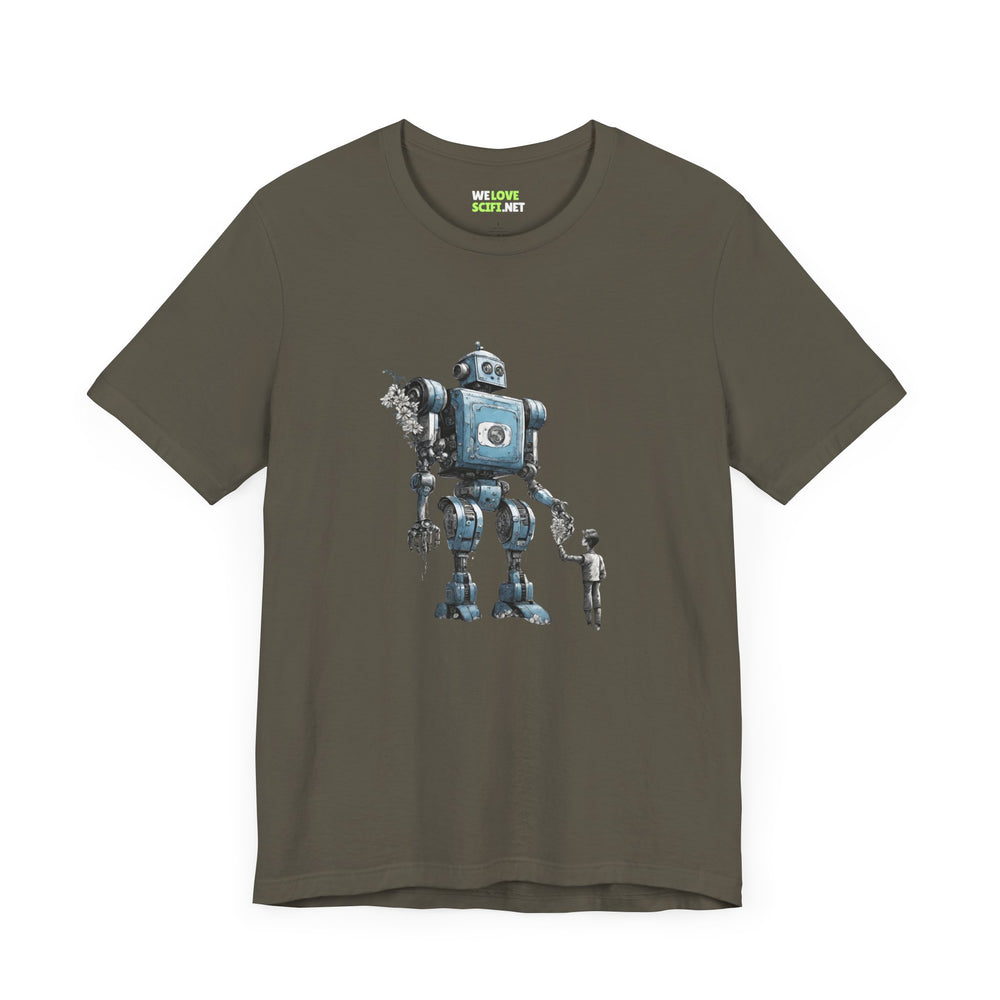 Bringing You Flower Robot SpaceArt SciFi T-Shirt-welovescifi