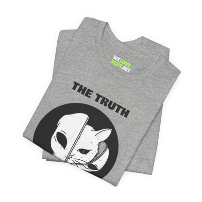 UFO t-shirt-The Truth is Out There Cat UFO Sci-Fi T-Shirt