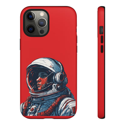 Astronaut In Red SpaceArt Sci-Fi Tough iPhone Mobile Cases