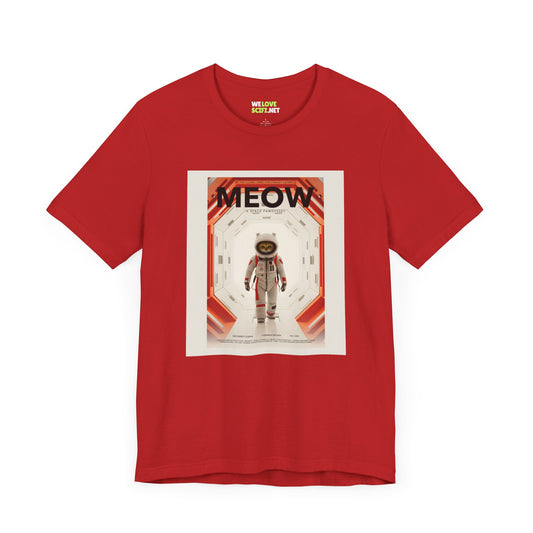 Funny Cat Astronaut T-Shirt - Meow Movie Inspired Sci-Fi Tee