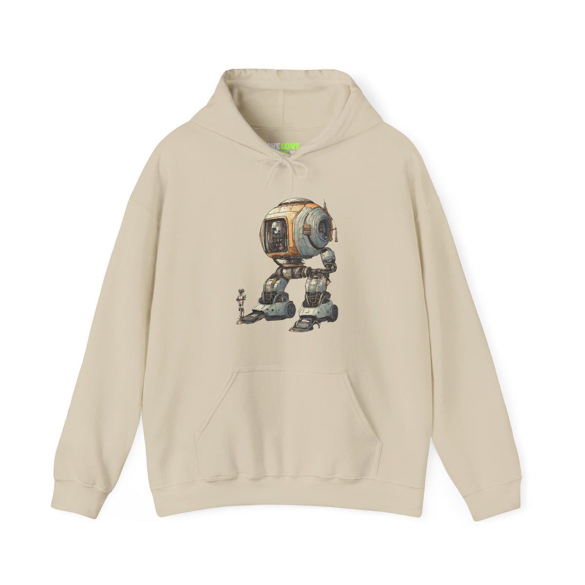 Let's Take a Ride Robot Space Art Hoodie - Sci-Fi Design