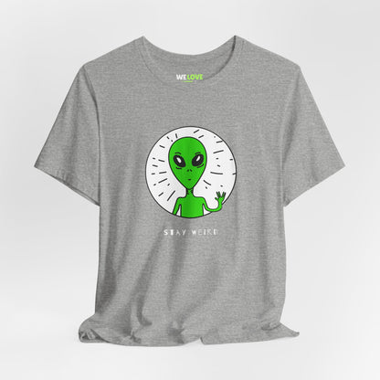 funny UFO t-shirt-Stay Weird Funny UFO Sci-Fi T-Shirt