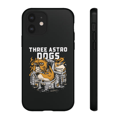 Three Astro Dogs Funny Sci-Fi Tough iPhone Mobile Cases-welovescifi.net