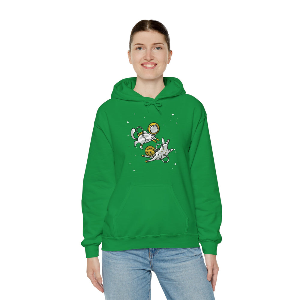 Space Buddies Hoodie - Funny Dog and Cat Astronaut Sci-Fi