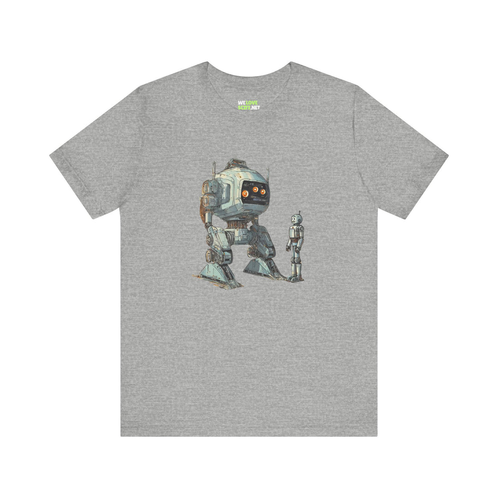 Robot Space Art T-Shirt | Let's Be Friends Sci-Fi Tee