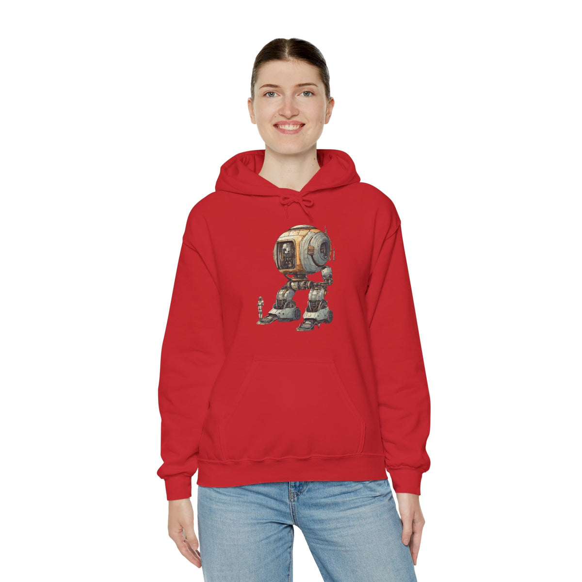 Let's Take a Ride Robot Space Art Hoodie - Sci-Fi Design