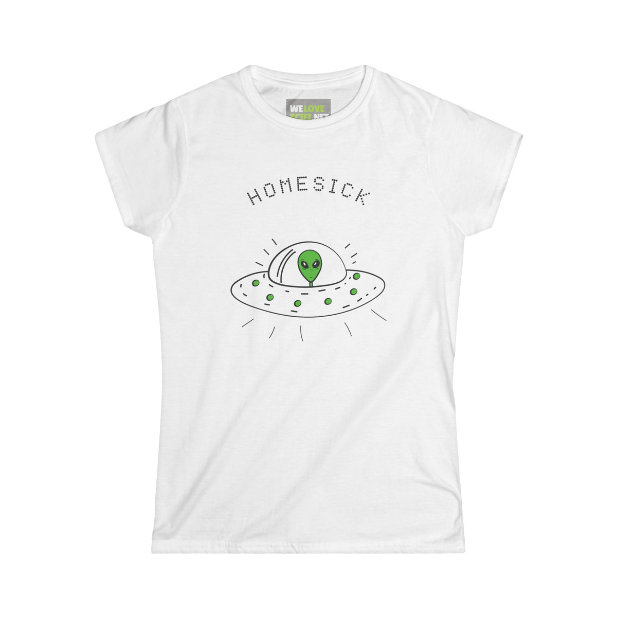 woman's tee-Homesick Funny UFO Woman's Tee-welovescifi.net