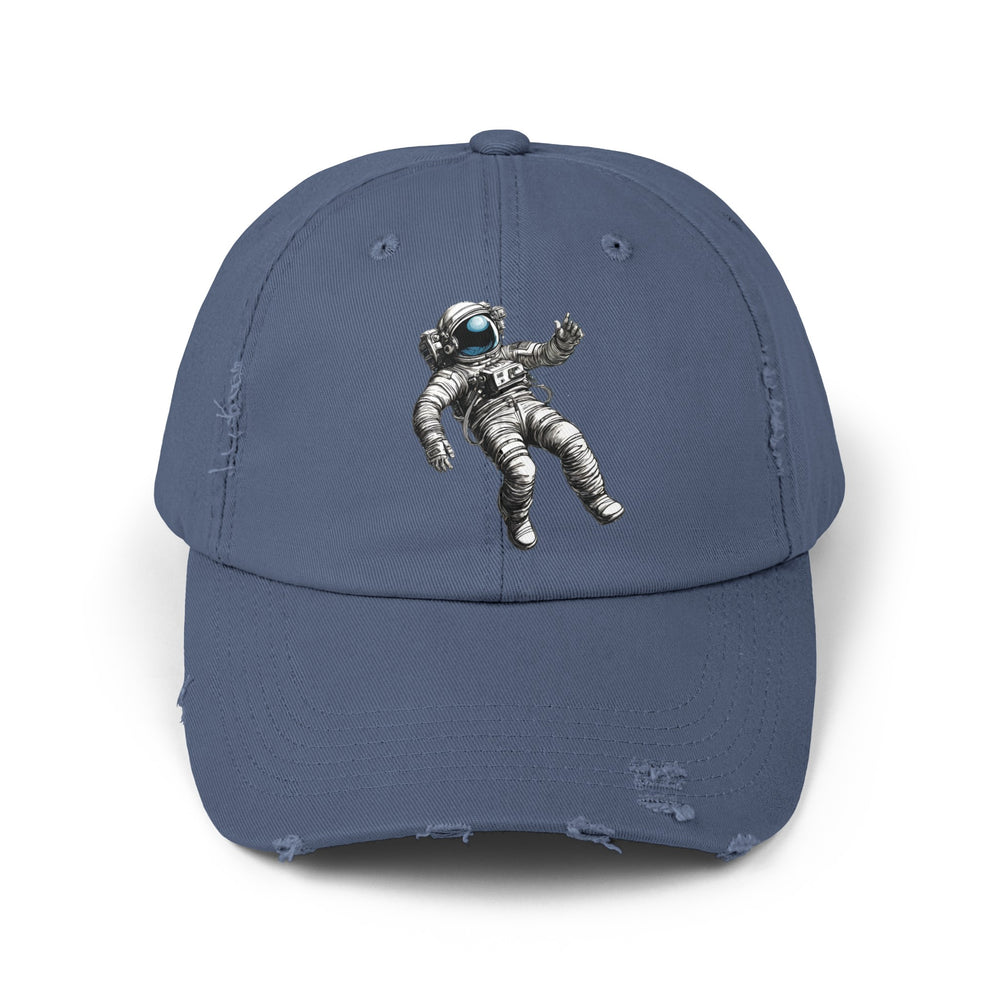 Don't Hold Me Back Space Art Unisex Astronaut Distrassed Cap