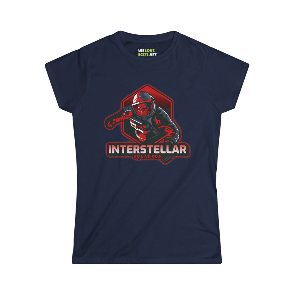 Interstellar Squadron Astronaut Woman's Tee WeLoveSciFi.net