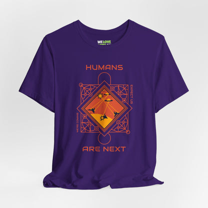 Funny UFO Sci-Fi T-Shirt Humans Are Next Design WeLoveSciFi