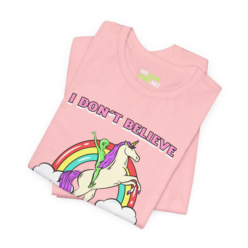 Humans Unicorn UFO Sci-Fi T-Shirt - Sci-Fi T-Shirt