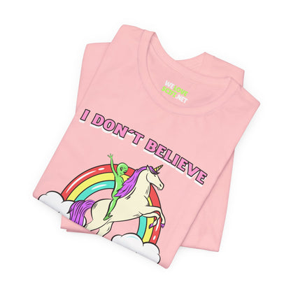 Humans Unicorn UFO Sci-Fi T-Shirt - Sci-Fi T-Shirt