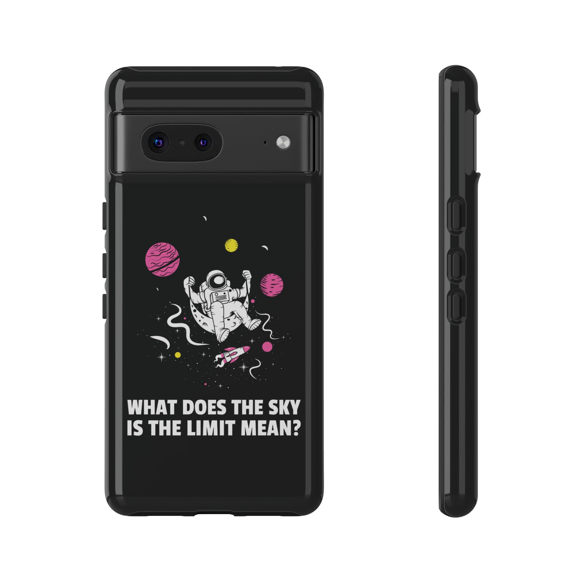 Funny Astronaut Google Pixel Cases Sky's the Limit Sci-Fi