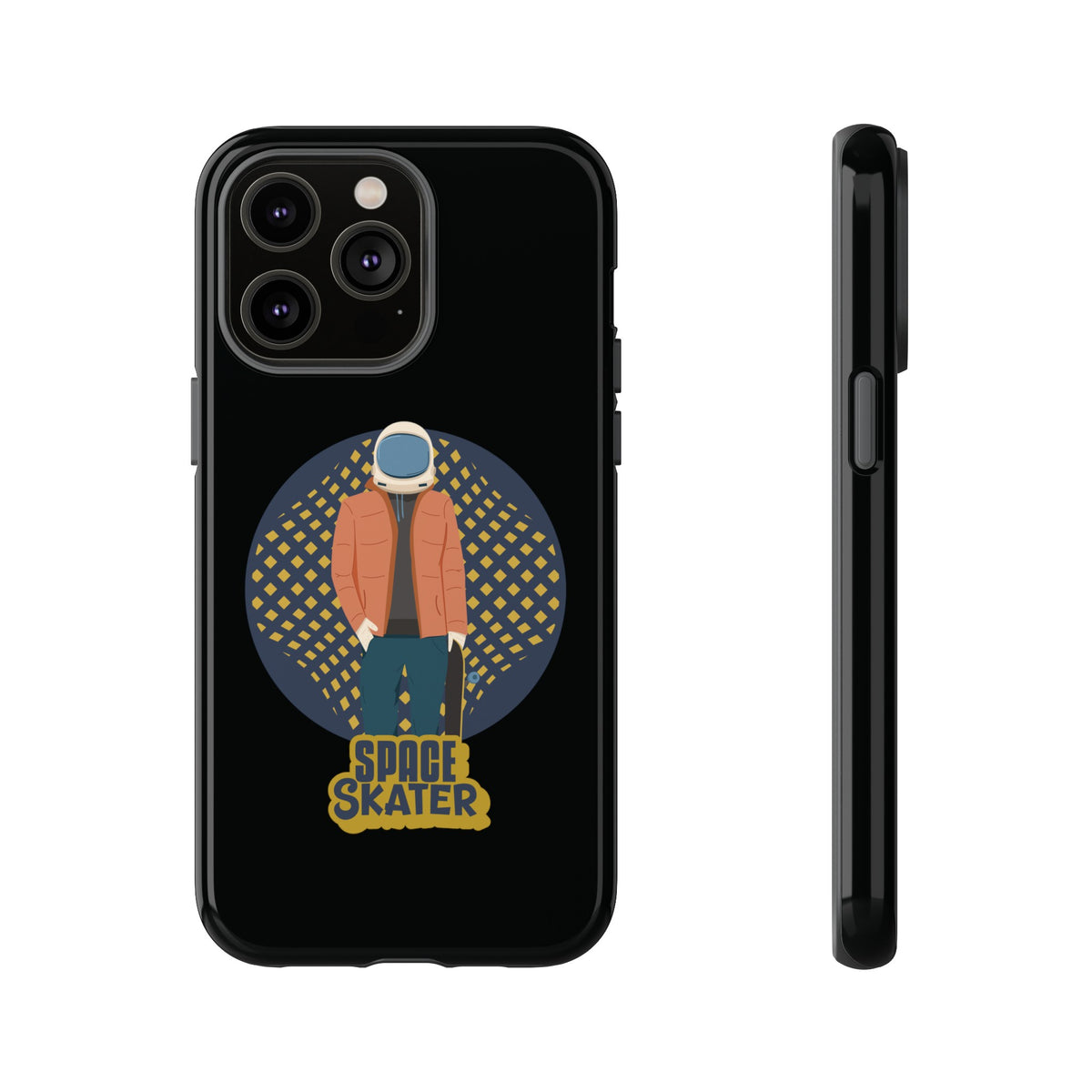 Space Skater Astronaut Sci-Fi Tough iPhone Mobile Cases