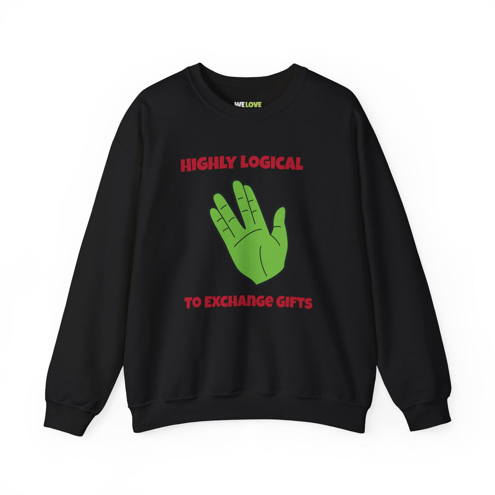 Logical Gift Exchange Funny Spock Christmas Crewneck Sweatshirt-welovescifi.net