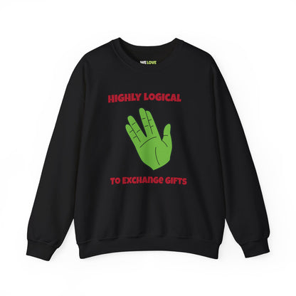 Logical Gift Exchange Funny Spock Christmas Crewneck Sweatshirt-welovescifi.net