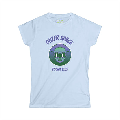 Outer Space Social Club Tee | Women's Astronaut T-Shirt