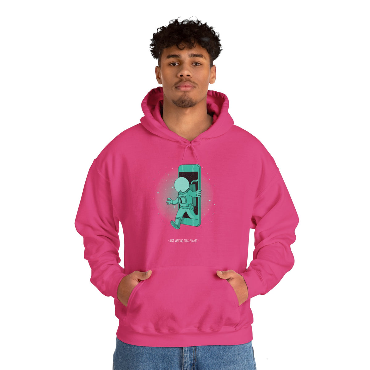 Just Visiting This Planet | Funny Sci-Fi Hoodie WeLoveSciFi