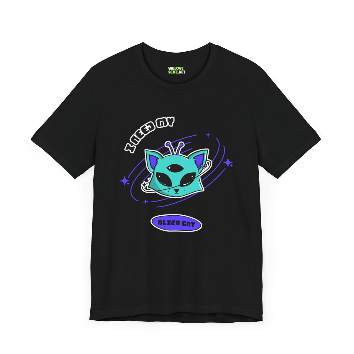 Alien Cat Sci-Fi T-Shirt | Unique UFO Design | WeLoveSciFi