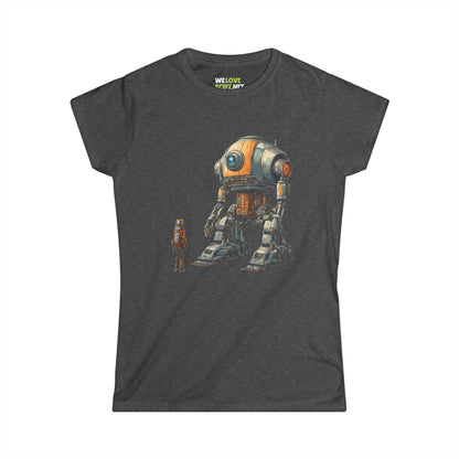 Art tee-Look At Me SpaceArt Robot Woman Tee-welovescifi.net