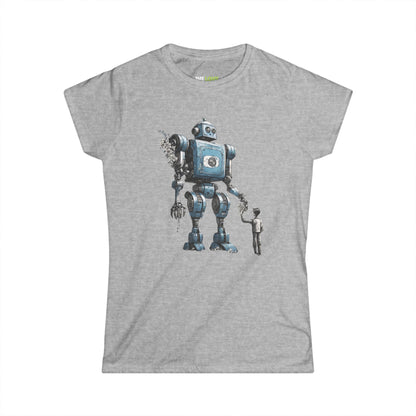 Bringing You Flowers SpaceArt Robot Woman's Tee-welovescifi