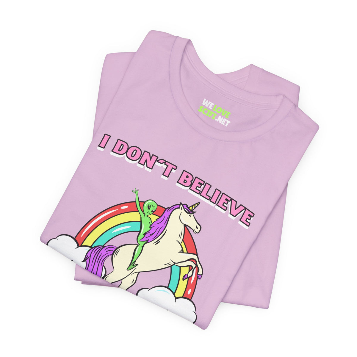 Humans Unicorn UFO Sci-Fi T-Shirt - Sci-Fi T-Shirt