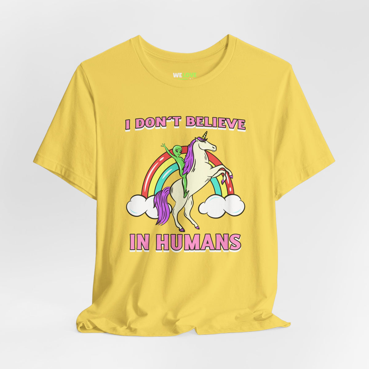 Humans Unicorn UFO Sci-Fi T-Shirt - Sci-Fi T-Shirt