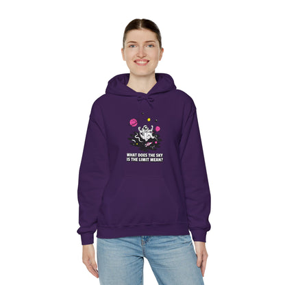 funny astronaut hoodie-Sky is the Limit Funny Astronaut