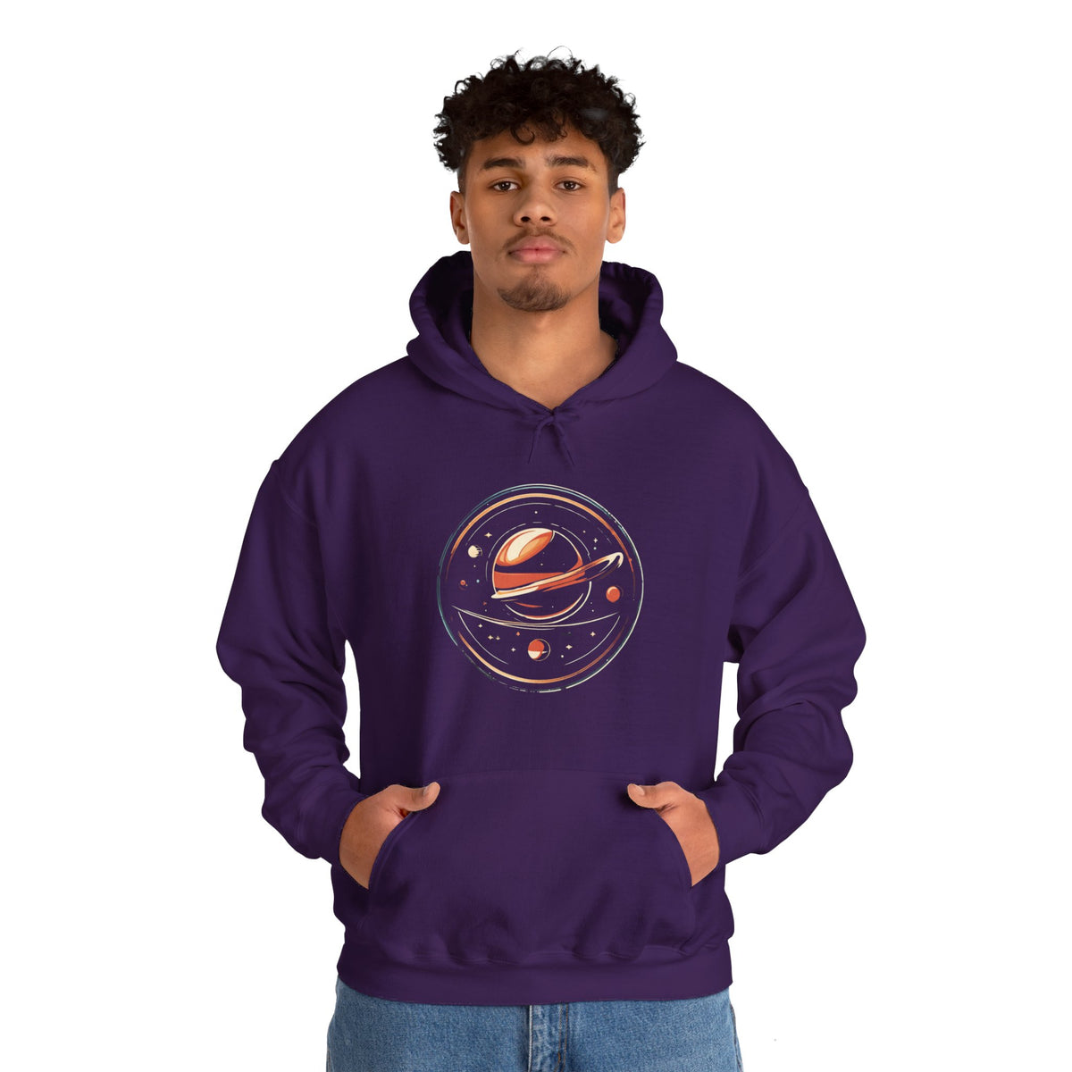 Space Art Hoodie - Spinning Around Sci-Fi Design