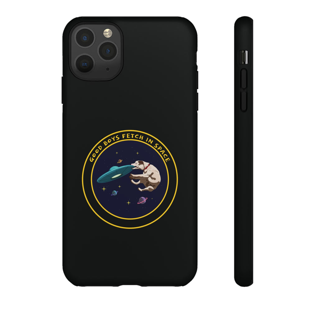 Good Boys Fetch in Space: Funny Dog Sci-Fi iPhone Cases