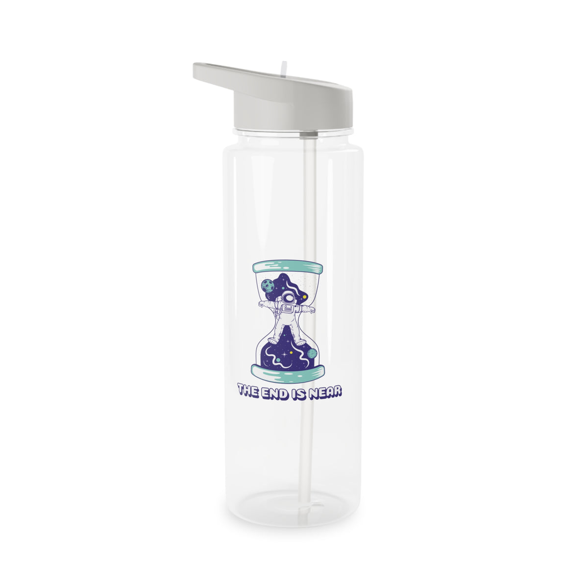 Funny Astronaut Water Bottle The End is Near Tritan Flask